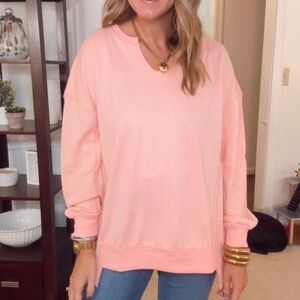 Worn once! Amazon Women's Pink Sweatshirt